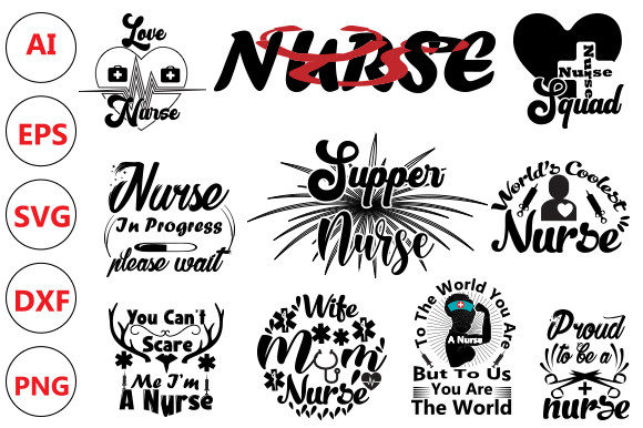 About Nurse Svg T-shirt Design Bundle Graphics