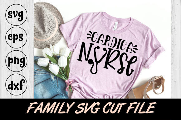 Cardica Nurse SVG Design: Graphics for T-Shirt Designs