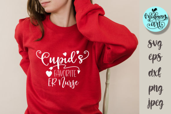 Cupid's Favorite ER Nurse Svg, Love Svg
