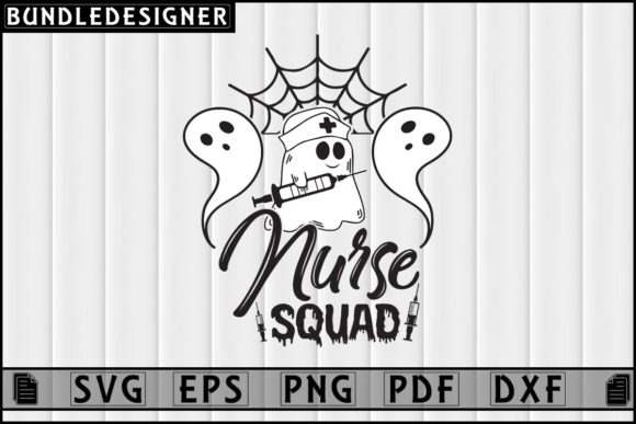 Nurse Squad-Halloween Nurse Svg Design: Graphics & Print Templates