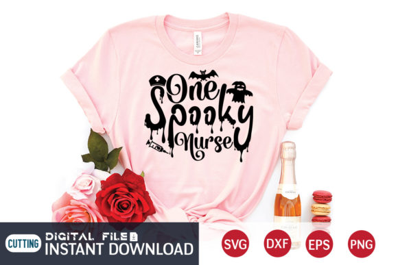 One Spooky Nurse Svg Cut File: Graphics for T-Shirt Designs