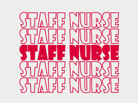 Staff Nurse Svg Cut File: Graphics for Print Templates