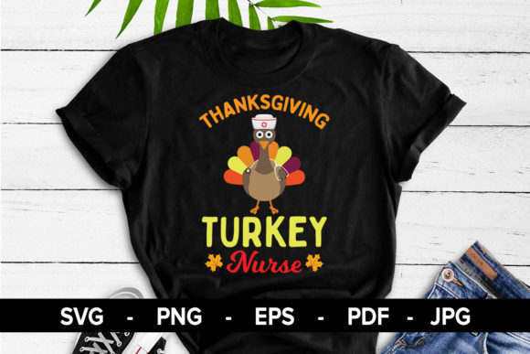 Thanksgiving Turkey Nurse - Graphics and Print Templates