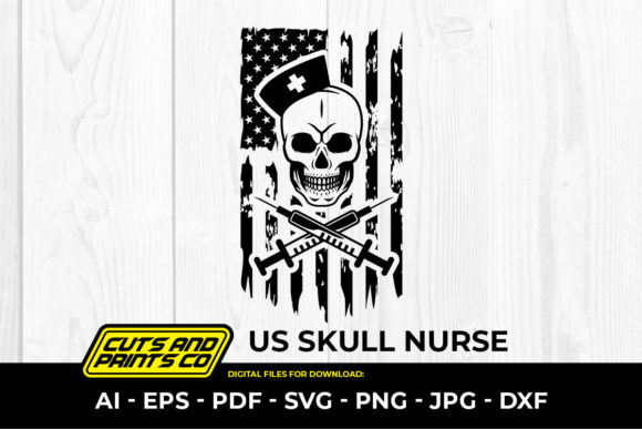 US Skull Nurse SVG & PNG for Handmade Projects