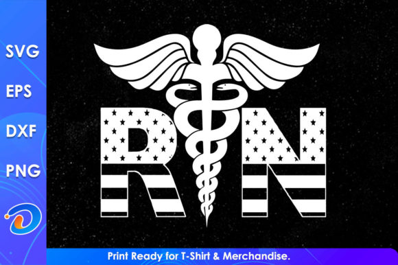 USA Flag Rn Nurse Svg Cutting Files